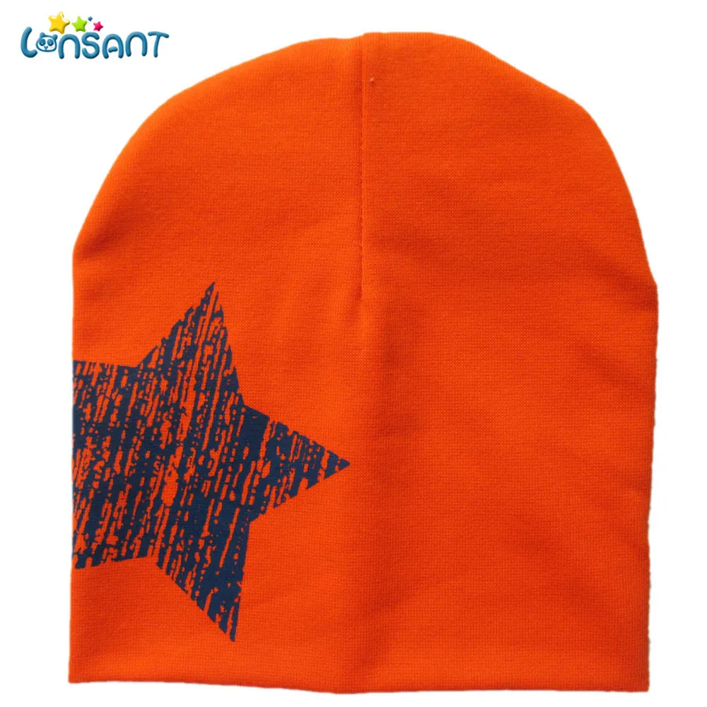 

LONSANT New Hot Baby Girl Autumn Newborn Print Star Baby Beanie For Boys Girls Cotton Knit Hat Children Winter Hats