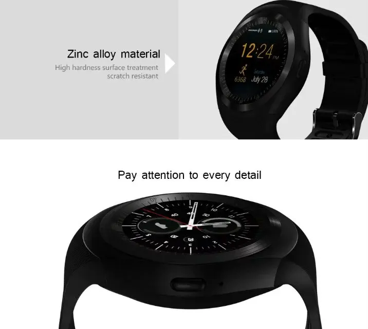 В продаже умные часы с круговым экраном Y1, фитнес-трекер, поддержка Nano sim-карты, tf-карты для телефонов Apple iPhone, htc, Xiaomi, Android