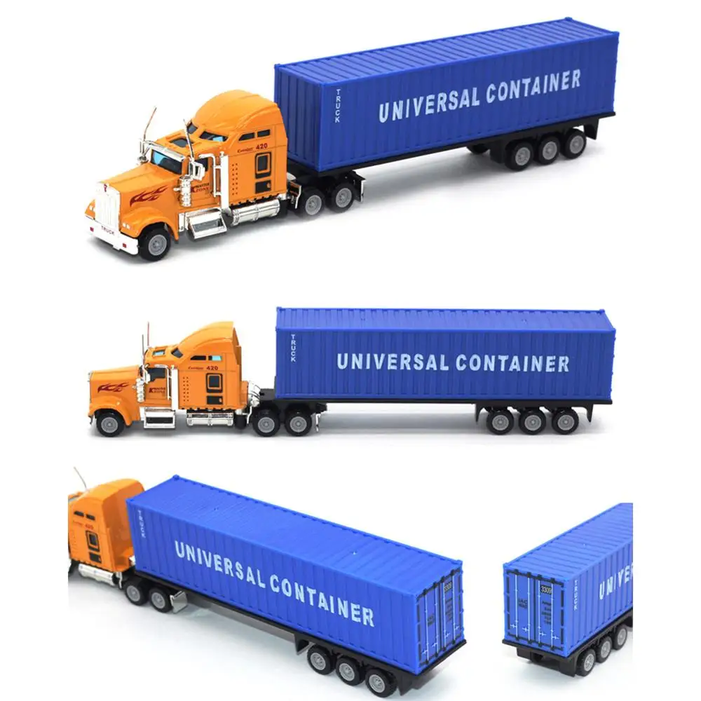 

1/65 Diecast Alloy Container Truck Engineering Vehicle Model Education Kids Toy