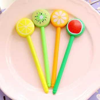 

2pcs/lot Kawaii Fruit design Gel Pen School Office Supplies Writing Tool Kid Gift Student Prize Nice Stationery G180