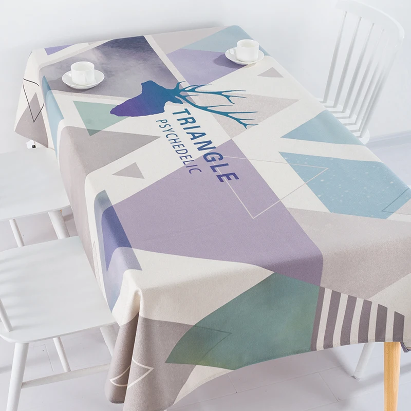 

Geometric pattern Nordic Thicken Tablecloth Cotton Linen Coffee Tablecloth Restaurant Party Outdoor Home Decoration Table Cloth
