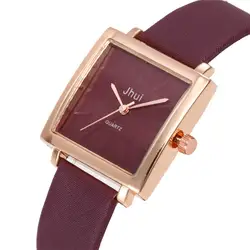 Женские часы для девушки кожаный ремешок аналог кварцевые стеклянные зеркальные часы relojes para mujer montre femme подарок