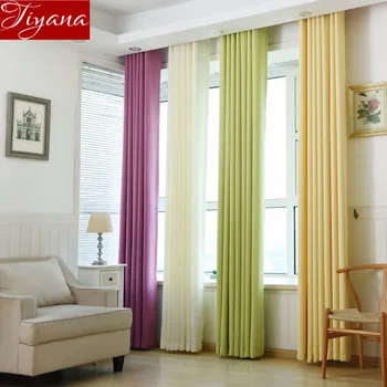 

Linen Curtain Solid Modern Blackout Curtain for Living Room Window Bedroom Curtain Fabrics Treatment Drapes Sheer Fabric X470#30