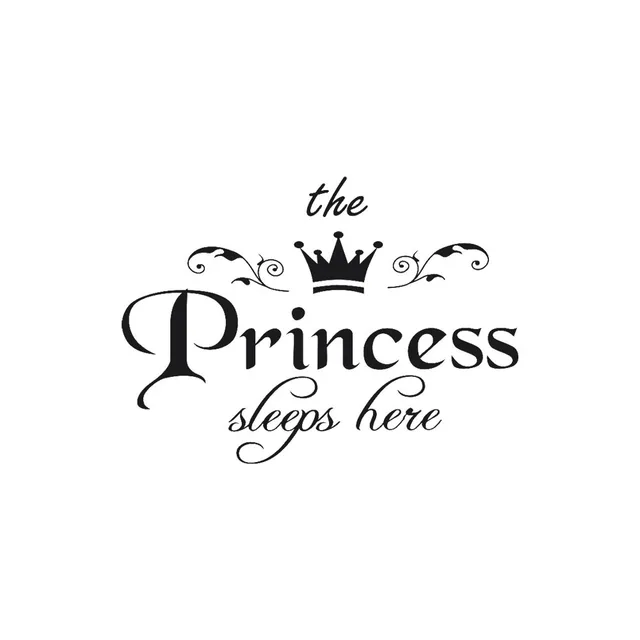 Rimovibile Wall Sticker La Principessa Dorme Qui Crown Decalcomania Soggiorno ca Rimovibile Wall Sticker La Principessa Dorme Qui Crown Decalcomania Soggiorno ca