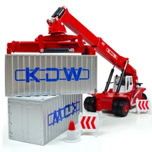 Modelo de engenharia recipiente frente trole liga diecast modelo 1:50 tamanho grande transportador kdw crianças coleção decoração brinquedos