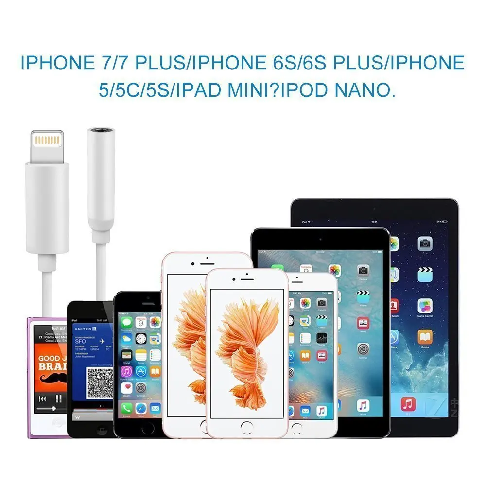 Адаптер для наушников Apple Lightning до 3,5 мм | адаптер для аудио кабеля Apple Earpods для iPhone iPad