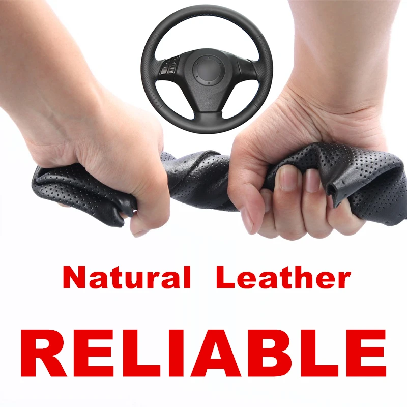 

Hand Sewing Black Microfiber Leather Brown Car Steering Wheel Covers for Mazda 3 Axela 2004-2009 Mazda 5 Mazda 6 Atenza Mazda MPV