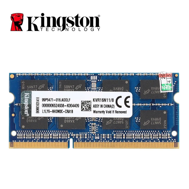 Inapropiado Gran engaño Retrato Kingston-memoria ram DDR3 para portátil, memoria de 8 GB, PC3-12800S,  1600Mhz, DDR3, 8 GB, CL11, 204pin, 1,5 V, SODIMM - AliExpress