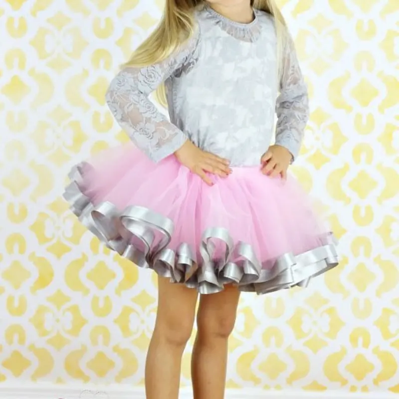 4-9 Year Summer Skirts Kids Baby Girl Princess Party Tulle Skirt Toddler Ribbon Ballet Tutu Skirts