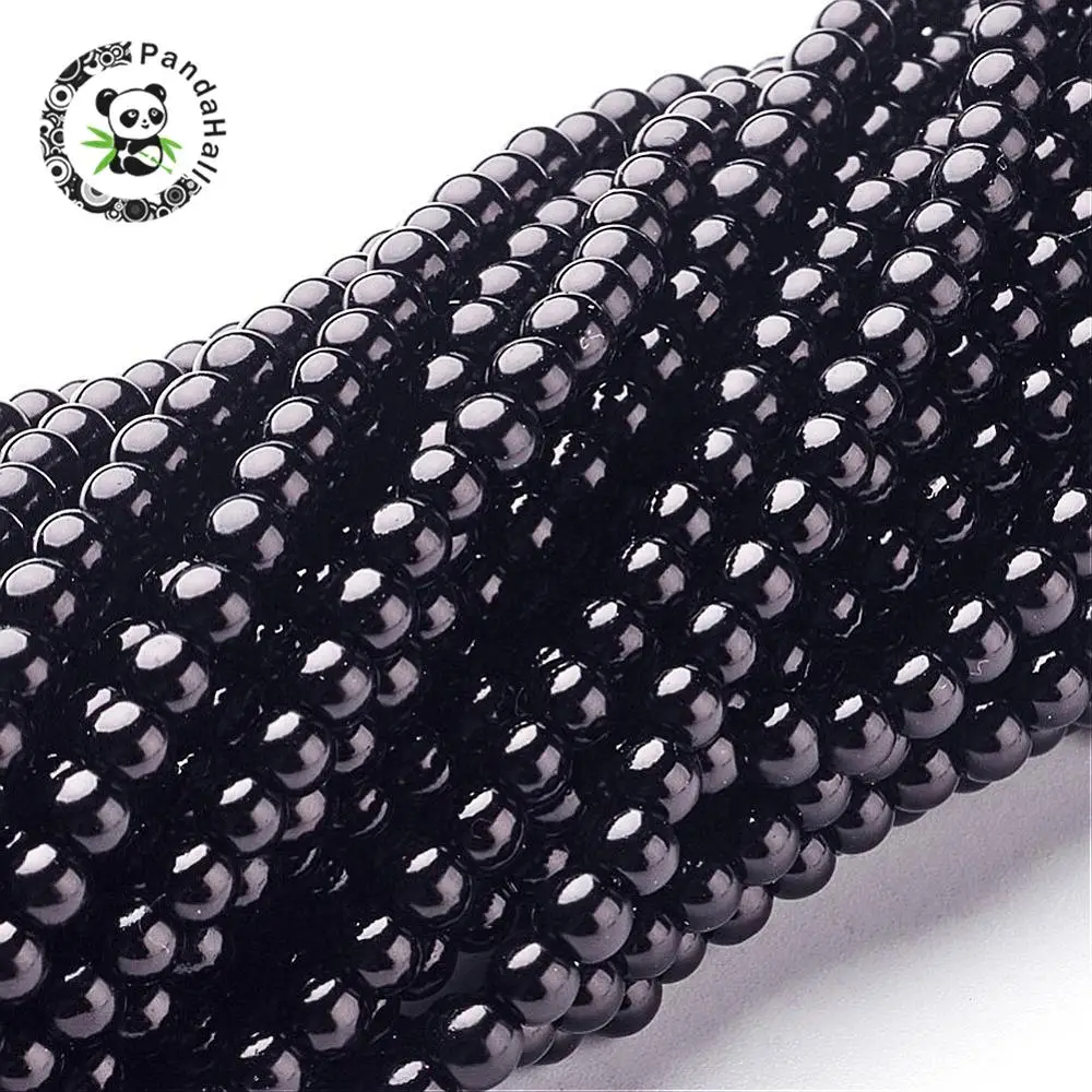 4mm 6mm Round Glass Pearl Beads Strands for Jewelry Making DIY Pearlized, hole: 1mm, about 140-216pcs/str