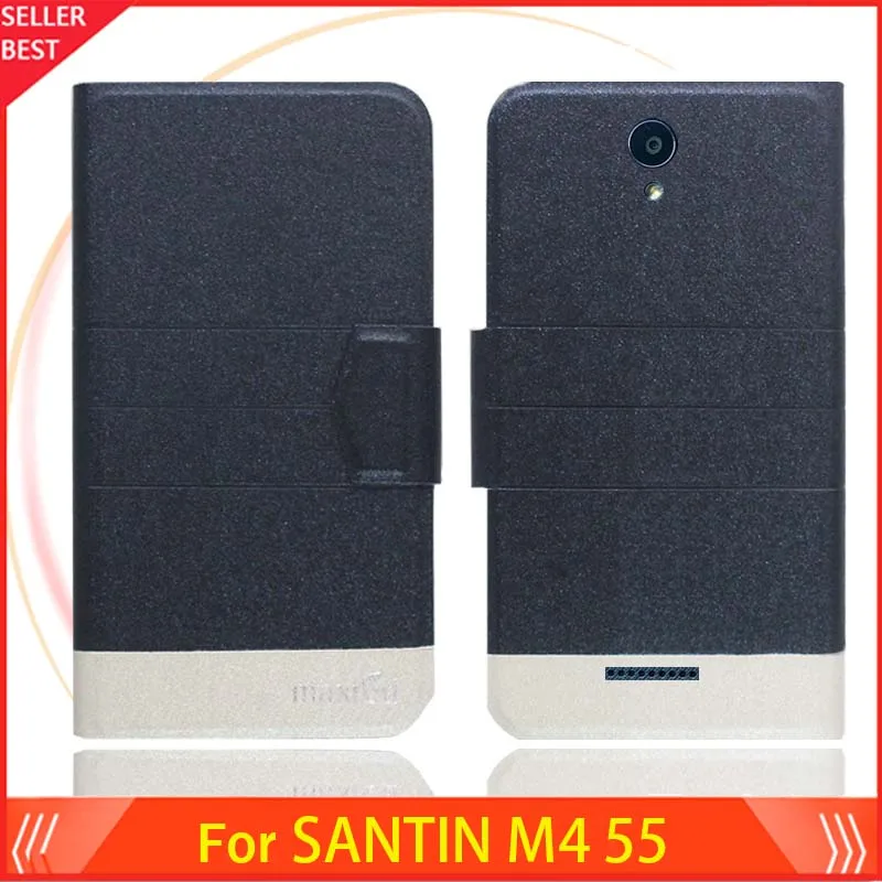 5 Colors Hot!! SANTIN M4 55 5.5 Inch Case Flip Ultra-thin Leather Exclusive Phone Cover Fashion Folio Book Card Slots | Мобильные