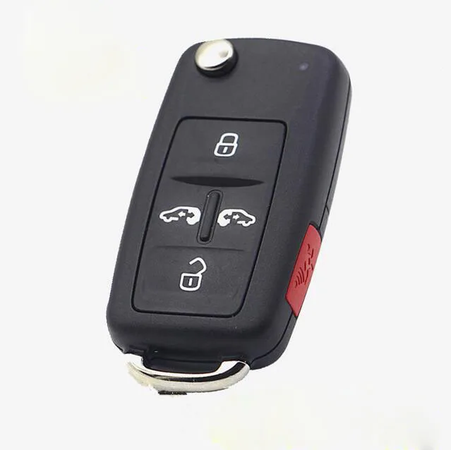 

4+1 Buttons Replacement Flip Folding Remote Key Shell Case For VW Sharan Multivan Fob Key Cover