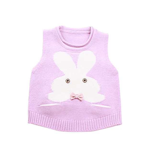 Cute Girls Sweater Pullover Vest Cotton Soft Kids Sweater Crew Neck Vest for Girl Comfortable