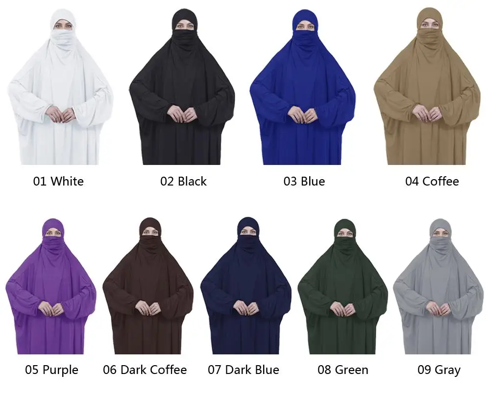 Details about / Muslim Burqa Abaya Women Hijab Prayer Dress Islam Niqab Kaftan Robe Arab Clothes