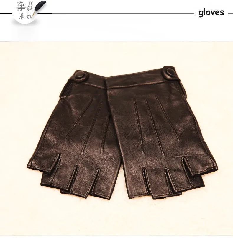 Genuine Leather Half Finger Women Gloves Solid Color Fashion Casual Elegant Lady Semi-Finger Sheepskin Glove L135NN Genuine Leather Half Finger Women Gloves Solid Color Fashion Casual Elegant Lady Semi-Finger Sheepskin Glove L135NN