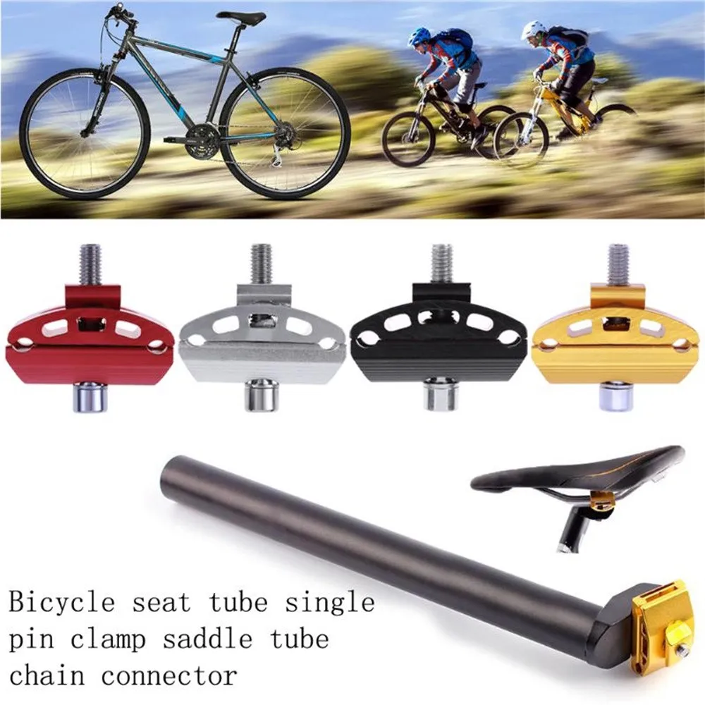 

MTB Mountain Road Bike Bicycle Seat Tube Post Saddle for Bar Single Signal Nail Head aluminum alloy