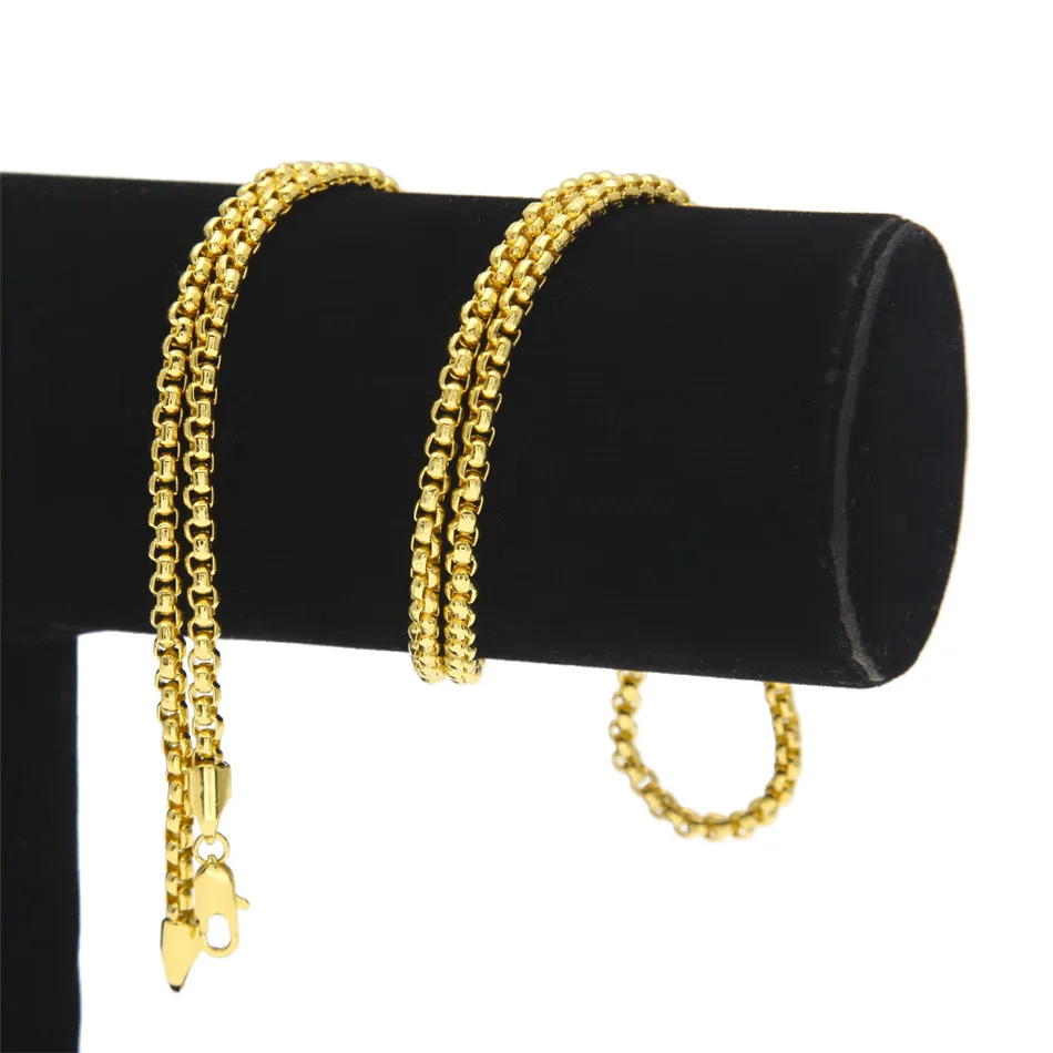 Men Women Gold Color Lantern Chain 24inch 30inch Long Necklace Link Fashion Punk Jewelry Pendant Accessories | Украшения и