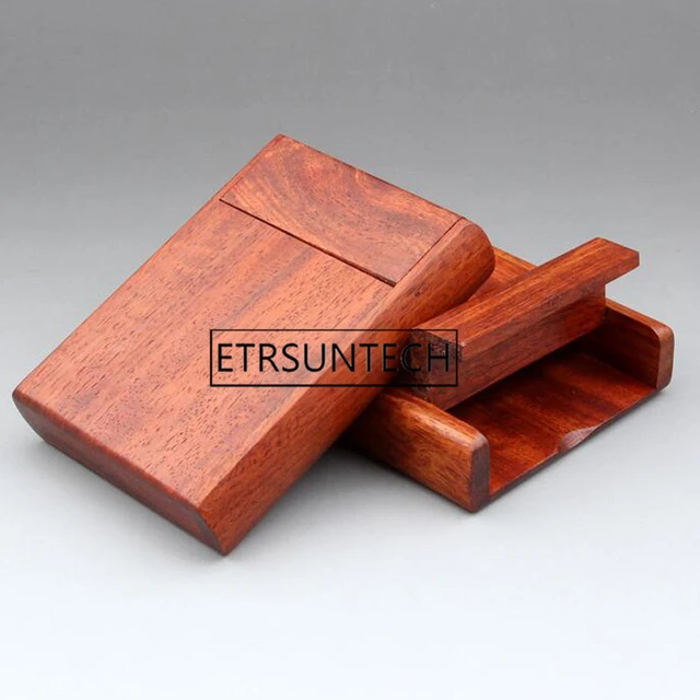 Wooden Cigarette Case for Men Vintage Cigarette Box Gift for 