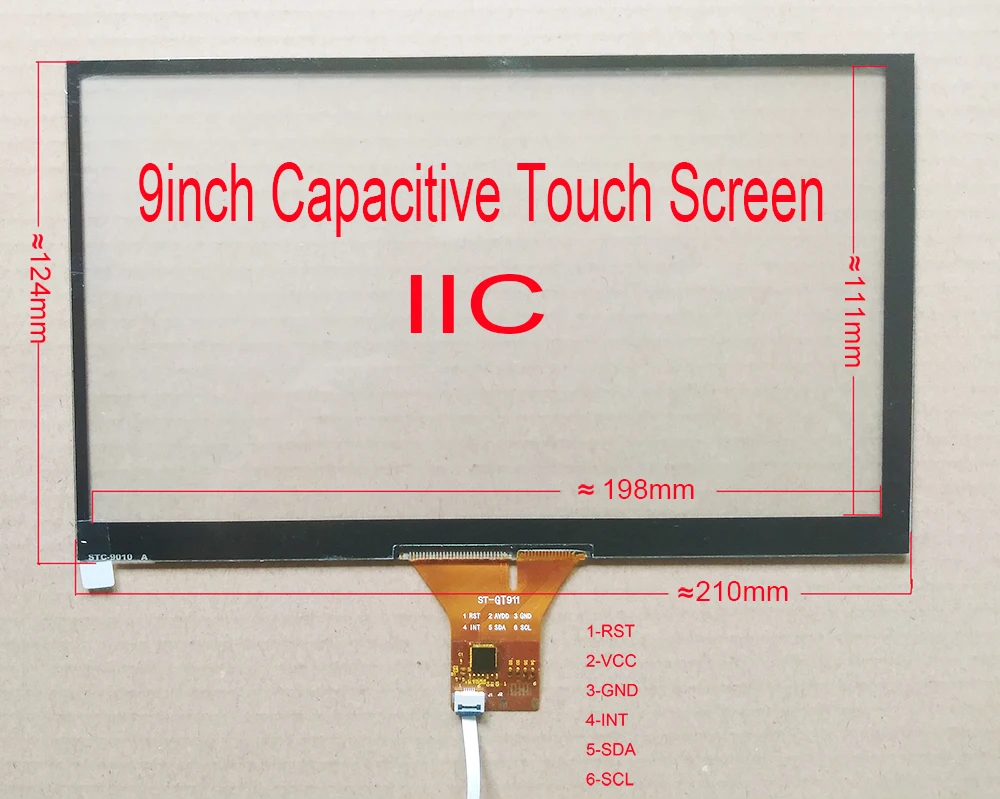 

9 inch Capaivitve Touch For Car DVD Navigation Carpc DIY Univesal GT911 6pin Raspberry Android FPC