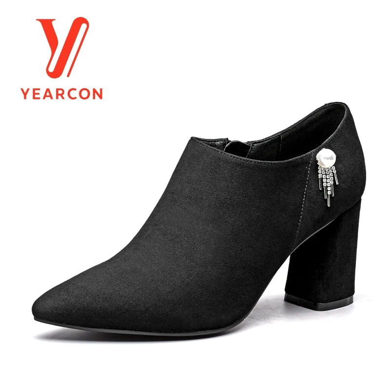 

YEARCON 2019 New Fashion Style Women Pumps Shallow Ladies Platform Shoes Round Toe Square Heels Women Wedding Shoes Wholesales 8