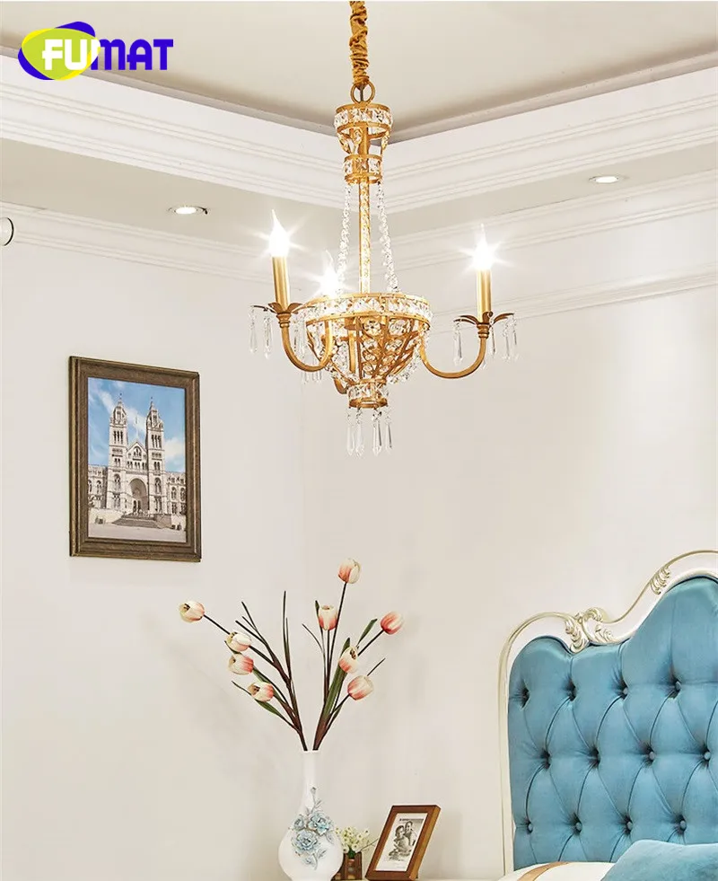 FUMAT Crystal K9 Chandeliers Lamps Lighting American Crown European Style For Living Room Bedroom Kitchen hanging light fixture 1