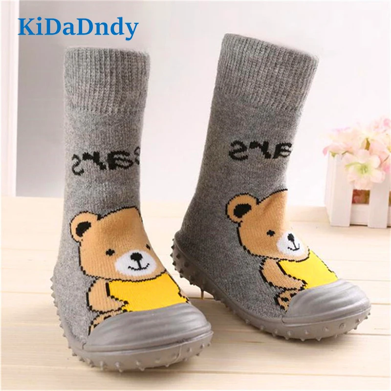 

KiDaDndy 3 Pairs/Lot baby socks for newborns rubber Soft Bottom sneaker socks foot warmer anti slip toddler socks HJS9303