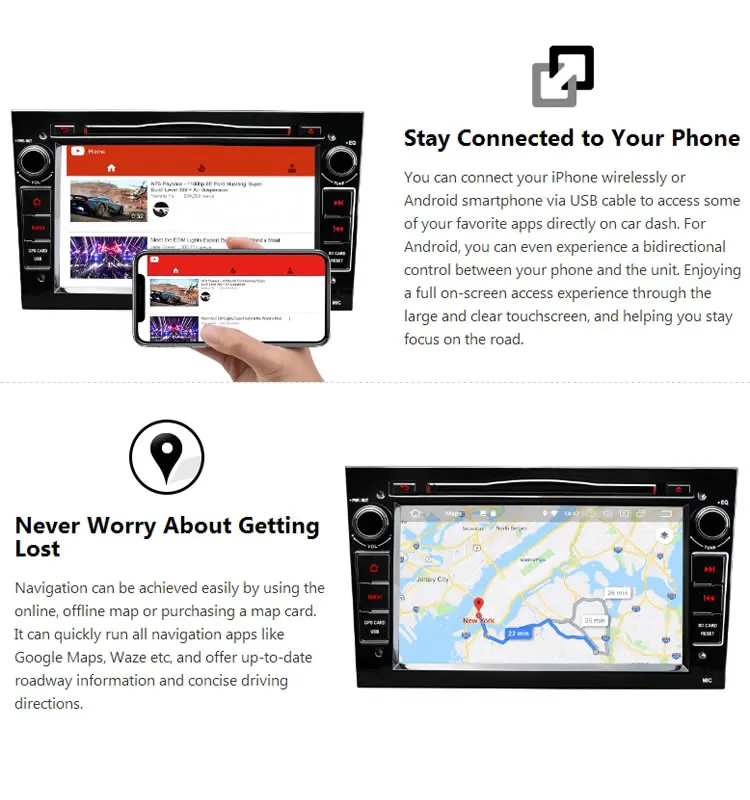 Excellent 7" Android 8.0 Oreo OS Car DVD GPS Radio for Opel/Vauxhall/Holden Corsa (D) 2006-2011 & Zafira (B) 2005-2012 & Vivaro 2006-2010 4