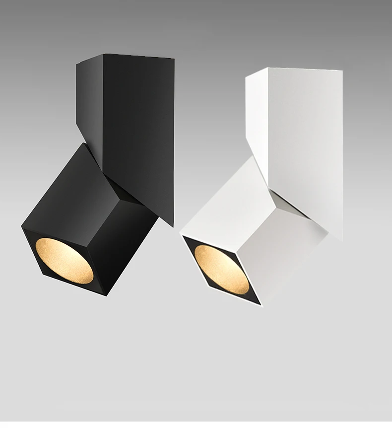 Square Surface Mounted LED Downlight Adjustable 7W 15W LED Ceiling Light Downlight Surface Spotlight 220V Lighting Fixtures