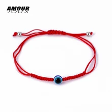Мужской браслет из Красной Нити синий Турецкий Дурной глаз Шарм ручной работы браслет на удачу для женщин мужчин ребенок нить амулет ювелирные изделия