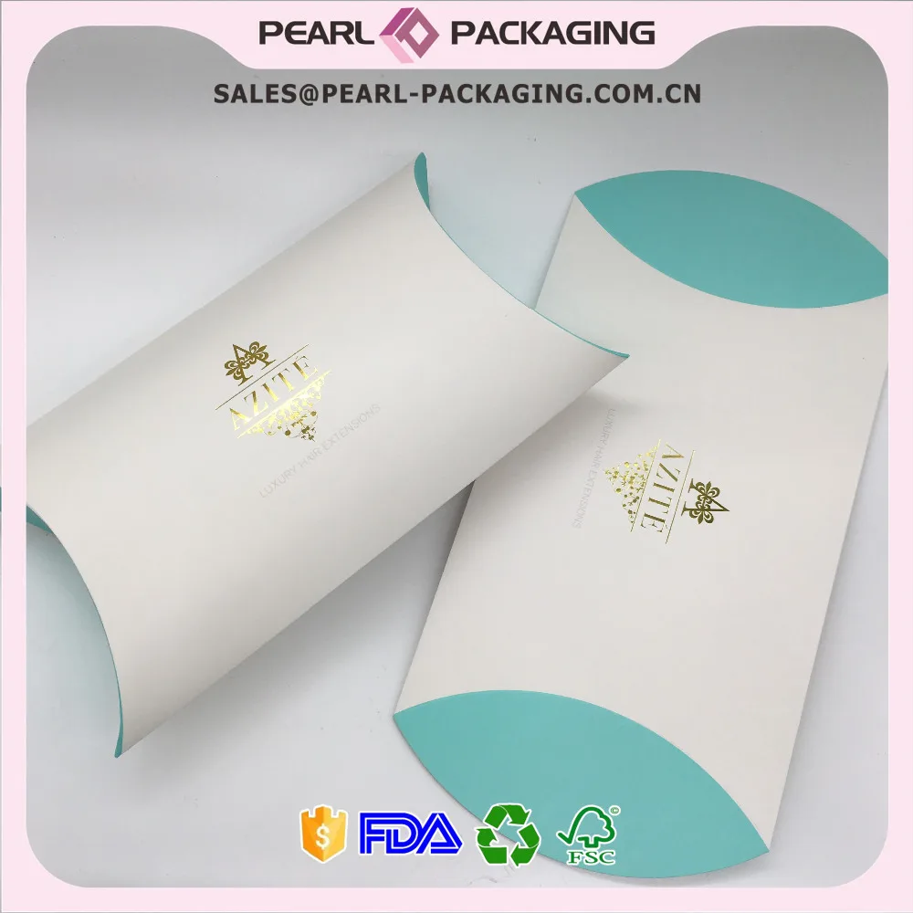 

Hair Extension Packaging Box, Hair Packaging Pillow Box Custom Made Paper Box, Hair Extension Storage 1000pcs MOQ
