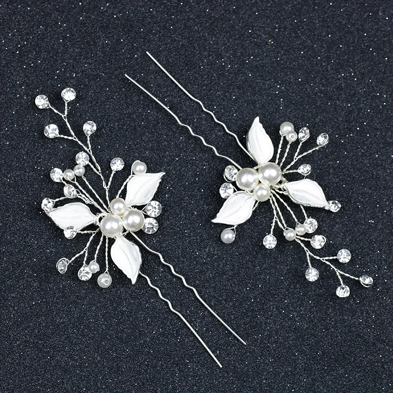 Hair Pins Silver Pearl (3)