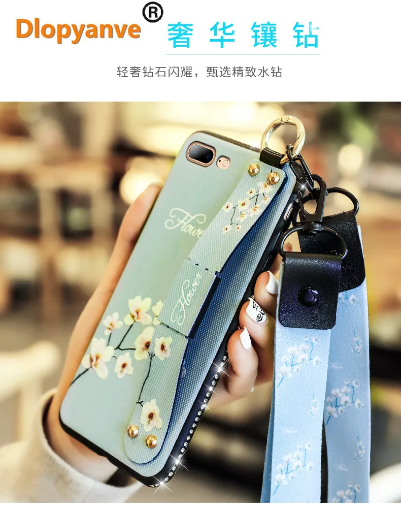 Чехол на запястье для Xiaomi Redmi 7 6 6Pro 5 5 Plus Note 7 6 5A 5 Pro 4 4X3 Finger Ring Diamond мягкая задняя крышка с ремешком