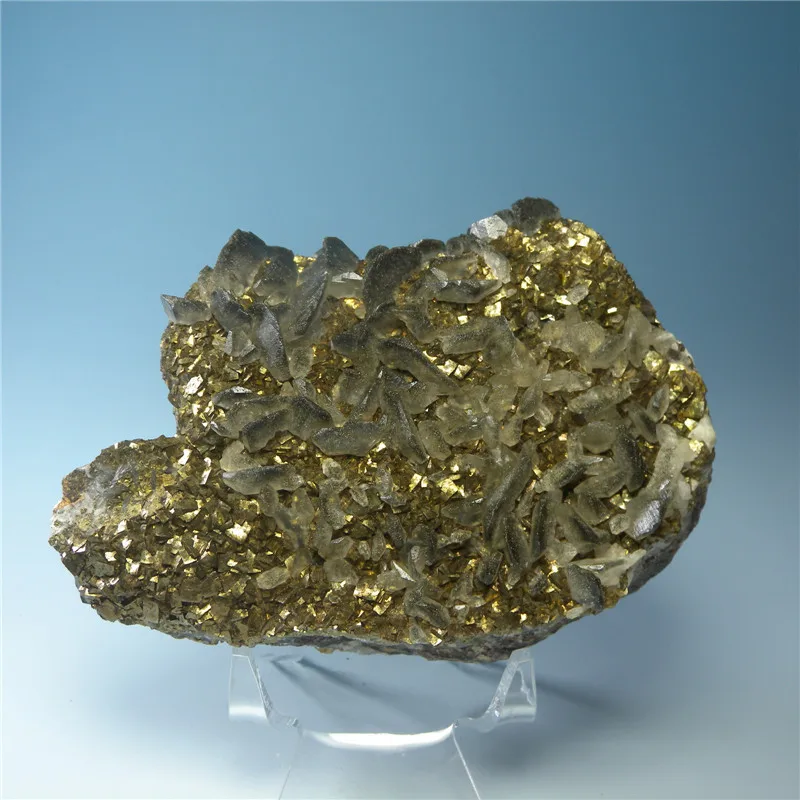 

Natural calcite pyrite mineral crystals stones Ore teaching specimen collection Decoration