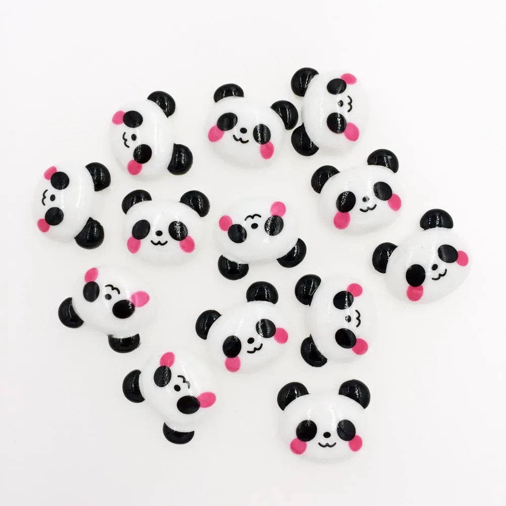 

10 Pieces Resin Flatback Flat Back Cabochon Kawaii Panda DIY Craft Decoration For Hair Bow Scrapbooking Accessories 18*20mm