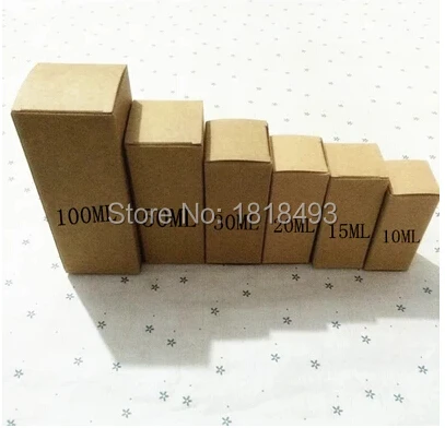 

free shipping 50 pcs a lot 100ML 48x48x124mm essential oil packing box/blank Handmade gift packing box/DIY kraft paper boxes