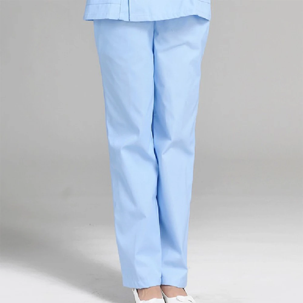 

Uniformes Hospital Nursing Nurse Pants White Work Pants Medical Pants Trousers Female 100% Cotton Pink Blue