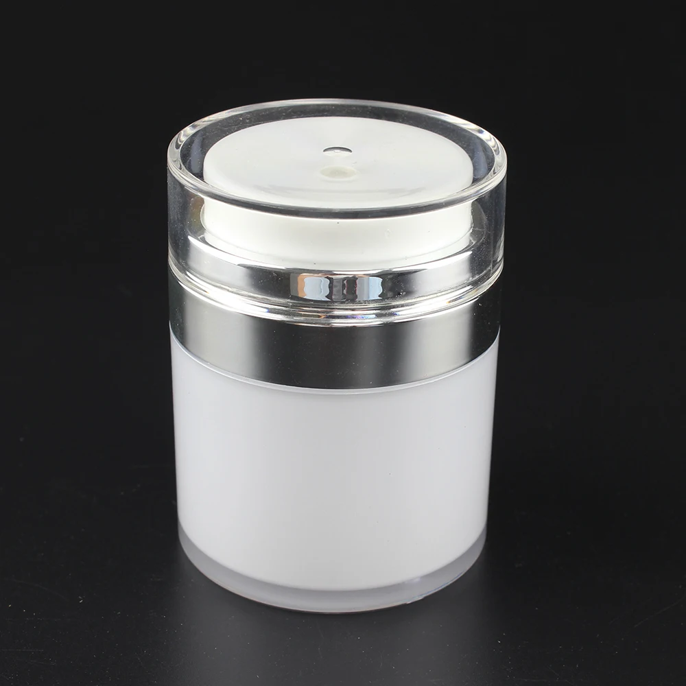 

Распродажа хорошо 30 мл круглой формы безвоздушный контейнер для косметики, ювелирные изделия из жемчуга белого вакуумная упаковка косметики