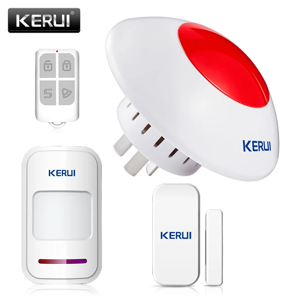 Wireless Flash Strobe Indoor Siren Alarm Horn Red Sound Light Siren