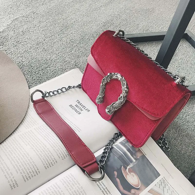 Fashion Women Hot U Lock Leather Shoulder Bag INS Popular Luxury Female Design Personality Handbag Ladies Chain Crossbody SS3499 (1)