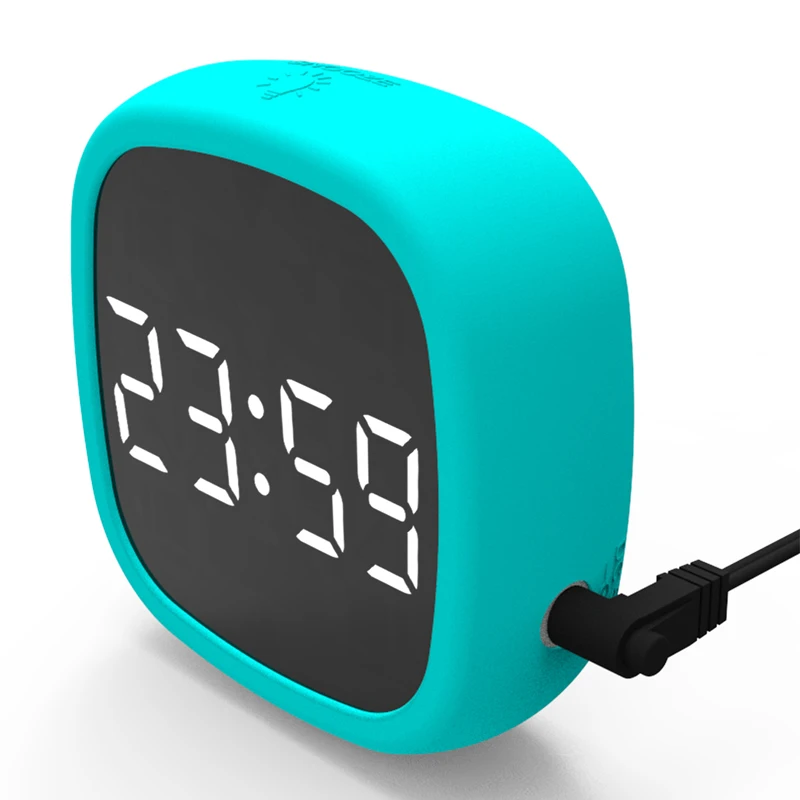 

[Random Color ] Multifunction Snooze Clock Function Thermometer Smart Temperture Humidity Sensor LED Display Digital Thermometer