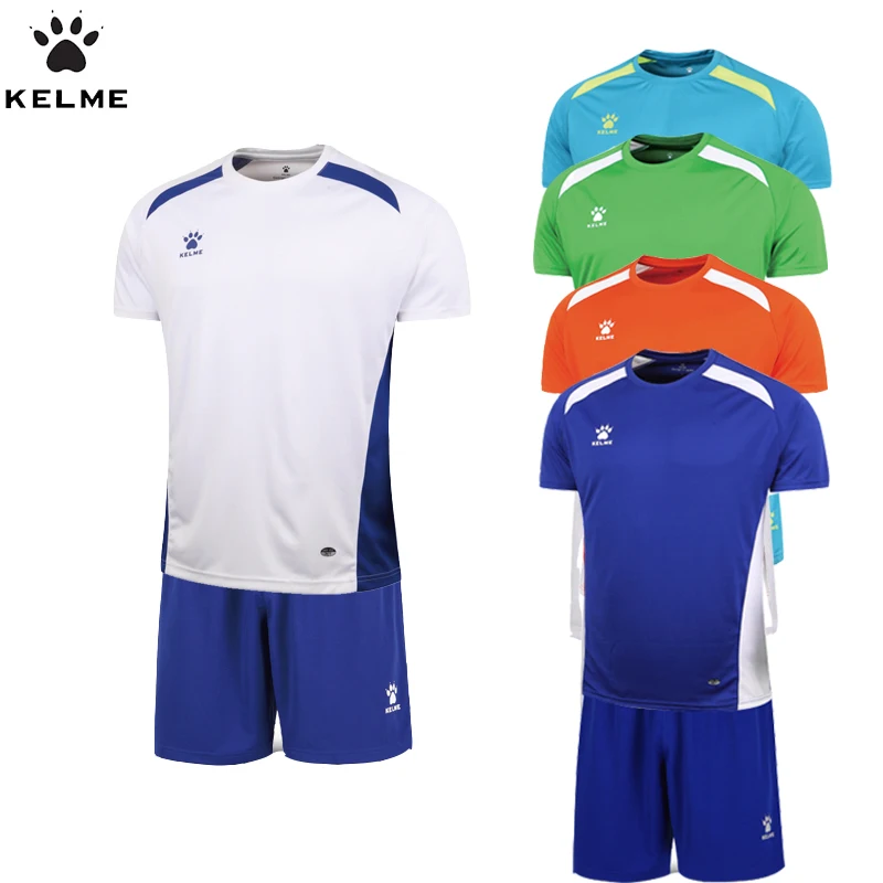 KELME Official Authentic Spain Hombre Soccer Uniforms Sets Team Short Football Training Suits Quick-drying Soccer Uniforms