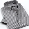 New Arrival Men's Classic Style Non-Iron Oxford Shirts Plaid/Striped Short Sleeve Casual Shirt High Quality Brand Clothing 1