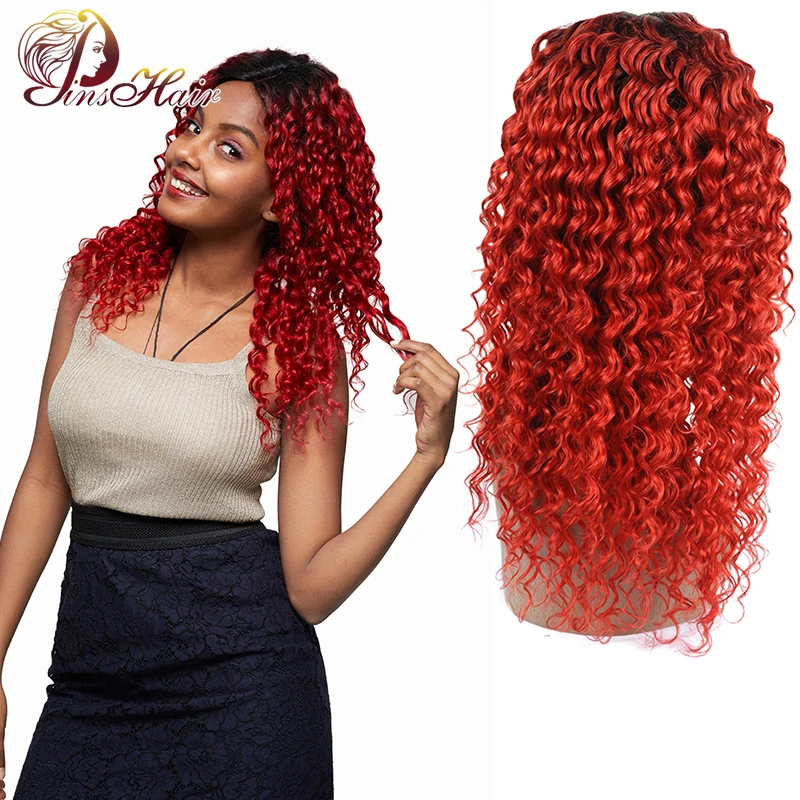 

Pinshair T1B Red 99J Ombre Deep Wave Lace Front Human Hair Wigs Pre Plucked Brazilian Non Remy Human Hair Wigs for Black Women