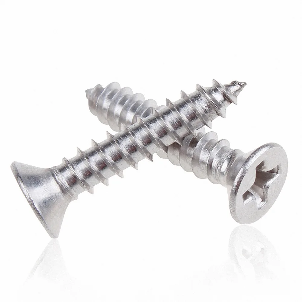 A2 304 Stainless Phillips Flat Head Sheet Metal Self Tapping Screws