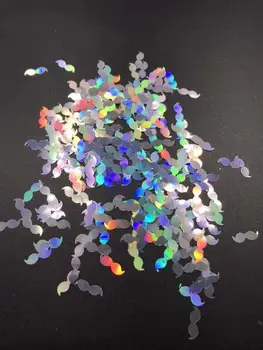 

Holographic Silver Mustache Sequins glitter 500 grams Wholesale