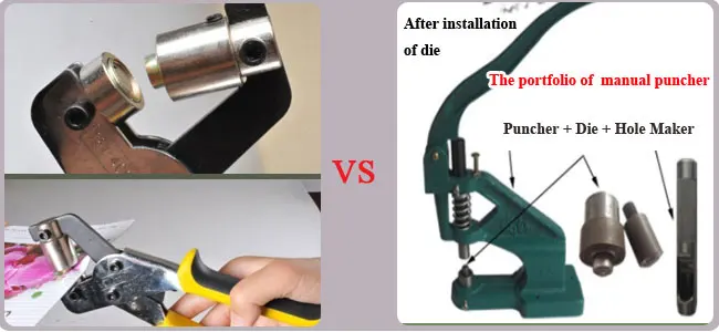 Hand Press Grommet Punching Machine Tool