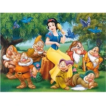 

Full Mosaic Pasted Square Diamond Painting Snow white and the Seven Dwarfs DIY diamond Embroidery cartoon 3D Cross Stitch JS929
