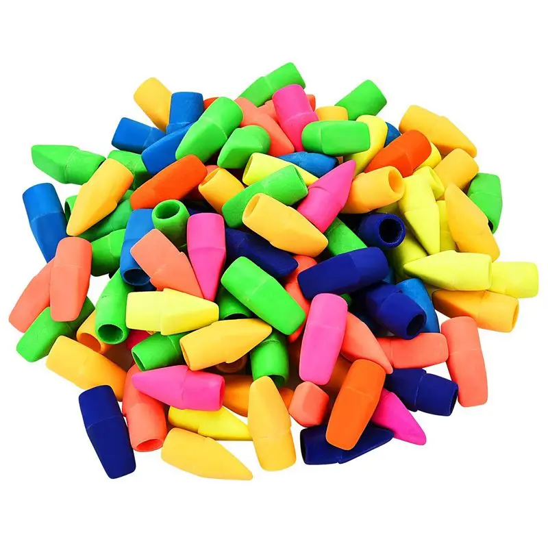 

200 Pieces Pencil Eraser Caps Pencils Top Erasers for Kids Students Learning