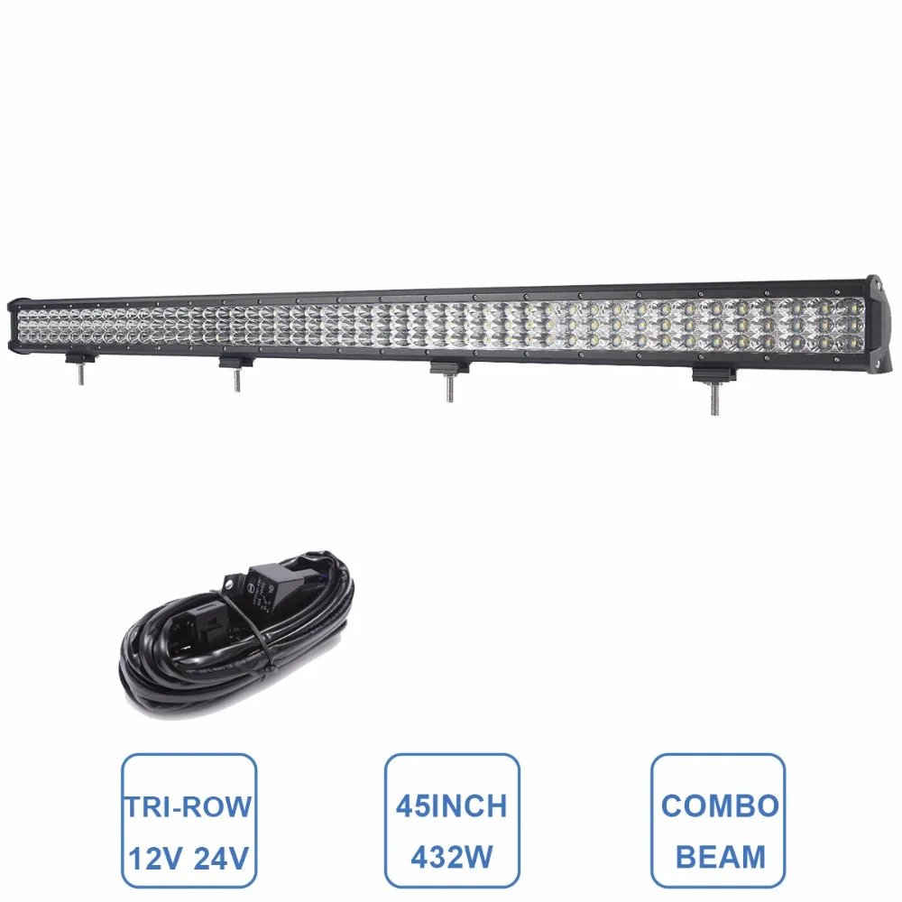 

45 INCH OFFROAD LED LIGHT BAR COMBO 12V 24V Car AUTO ATV TRUCK TRAILER PICKUP 4WD 4X4 AWD UTE SUV TRACTOR DRIVING HEADLIGHT LAMP