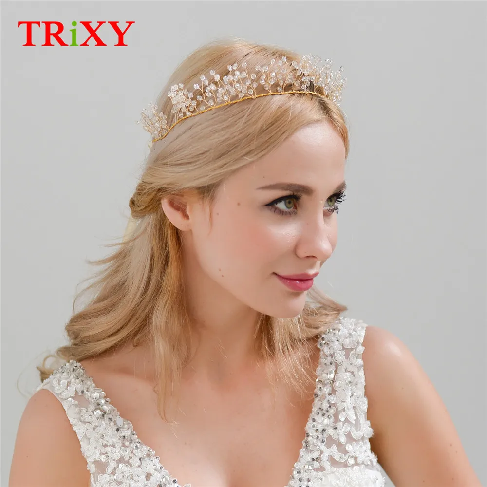 

TRiXY H70 Crystal Rhinestone Beaded Wedding Hair Accessories Rhinestone Beading Bridal Accessories for Wedding and Party